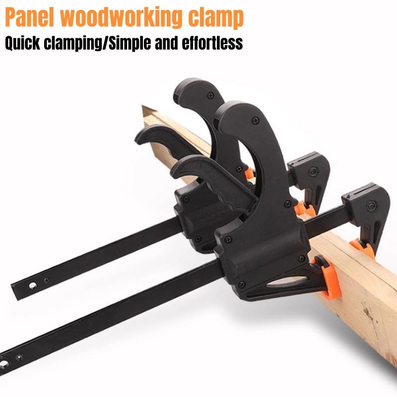 AIARJ Clamp, 10pcs Woodworking F Clamp 4Inch Bar F Clamps Clip Wood Carpenter Tool Grip Quick Ratchet Release Squeeze Woodworking DIY Hand Tool Kit Projects Safety