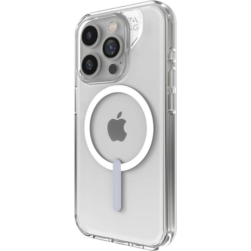 ZAGG Crystal Palace Snap iPhone 15 Pro Clear Phone Case - Drop Protection (13ft/4m)  Durable Graphene  Anti-Yellowing  and Scratch-Resistant MagSafe Phone Case