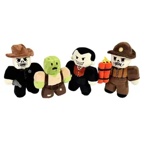 Dead Rails Game Plush Toy, Salivating Vampire Bomb Miner Block Figure, Cute Desktop Decoration Gift for Gamers, Birthday & Holiday Present
