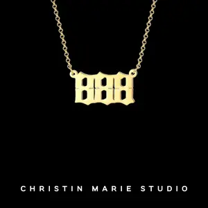 Angel Number Nameplate Necklace