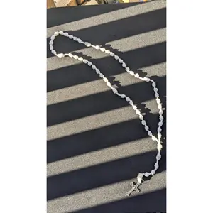 White, Knotted Rosary, Large