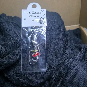 DangLing Cherry Cell Phone Charm - Adorable Red Cherry Design for Your Phone Accessory