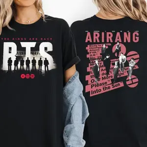 Arirang Shirt, Bangtan Boys Shirt, Arirang Tracklist The Kings Are Back Shirt, Bangtan 2026 Album Songs Concert Tee, Merch Gift for Fan 7LY