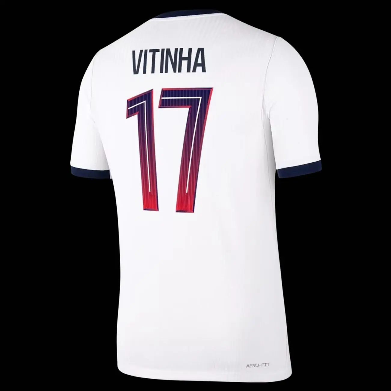 Unisex Soccer Shirt Paris Player Vitinha 2026/27 Away Stadium Replica Jersey - White Football