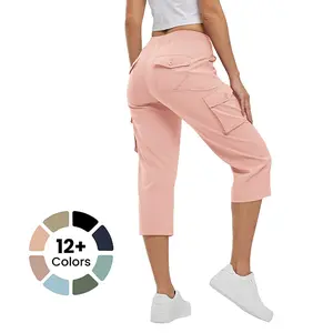 TBMPOY Women's Cargo Capri Pants Lightweight Quick Dry Hiking Capris 6 Pockets Outdoor Travel Summer Casual Cropped Camouflage Pants  #summervibes