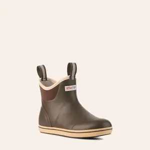 XTRATUF Men's Chocolate Brown Ankle Rubber Deck Boots