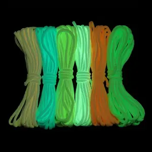 Luminous Rope 9 Strands 4mm Paracord Nylon 550 Tent Cord Glow Parachute Outdoor Bundle Lanyard Camping Survival EDC