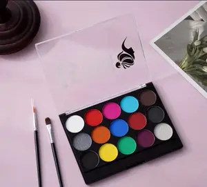 Color Water Activated Face & Body Kit - 15 Colorful Patches in Compact Design for Makeup Blend and Cosmetic Use