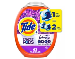 Spring and Renewal Power Pods HE Compatible Febreze Odor Eliminator Laundry Detergent