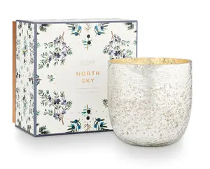 Illume North Sky Large Lux Sanded Mercury Glass Candle