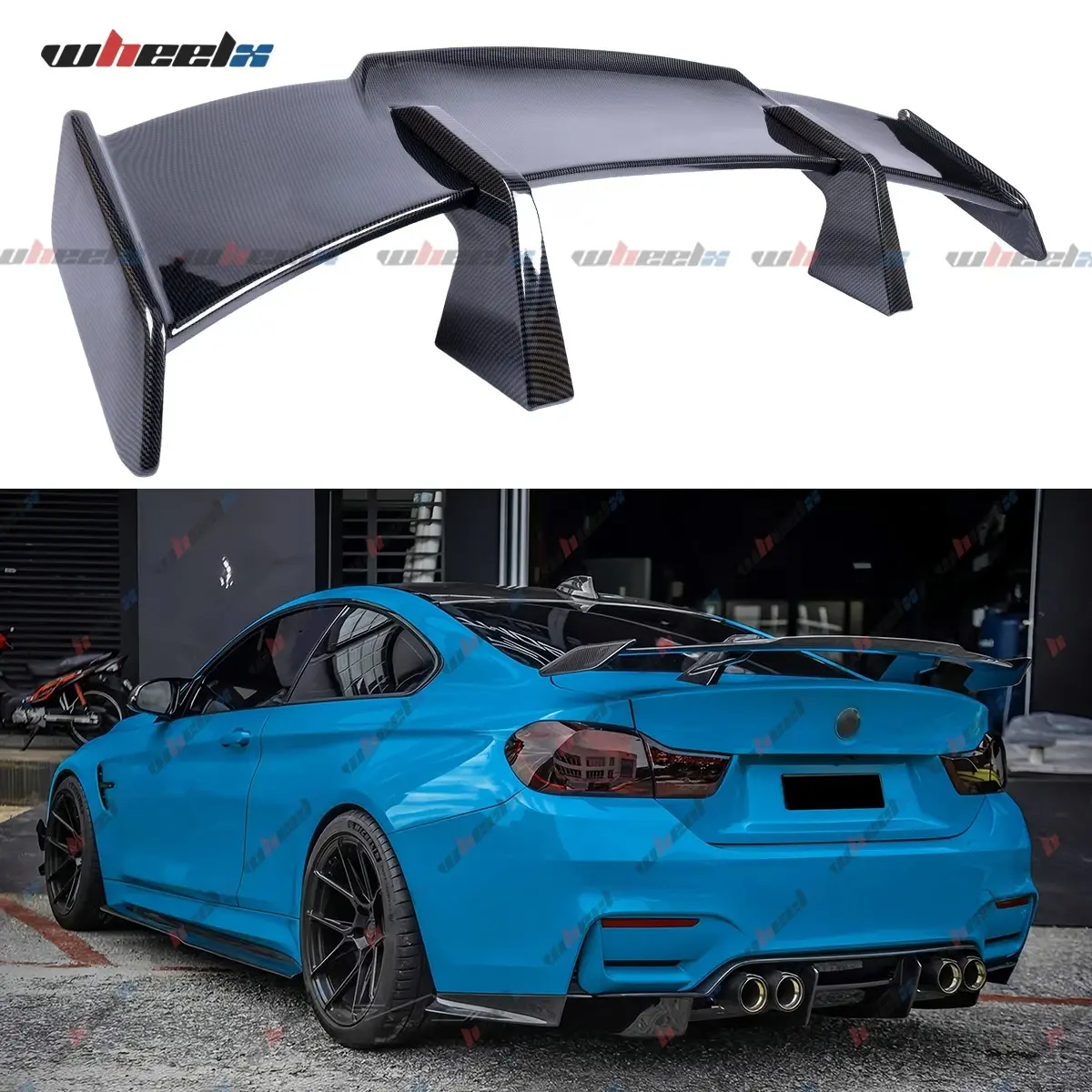 58" Universal Trunk Spoiler – MP Pro Style Gloss Black Carbon Fiber ABS | Fits Chevy Mustang BMW Mercedes Dodge Charger Audi Honda Accord Civic Infiniti & More