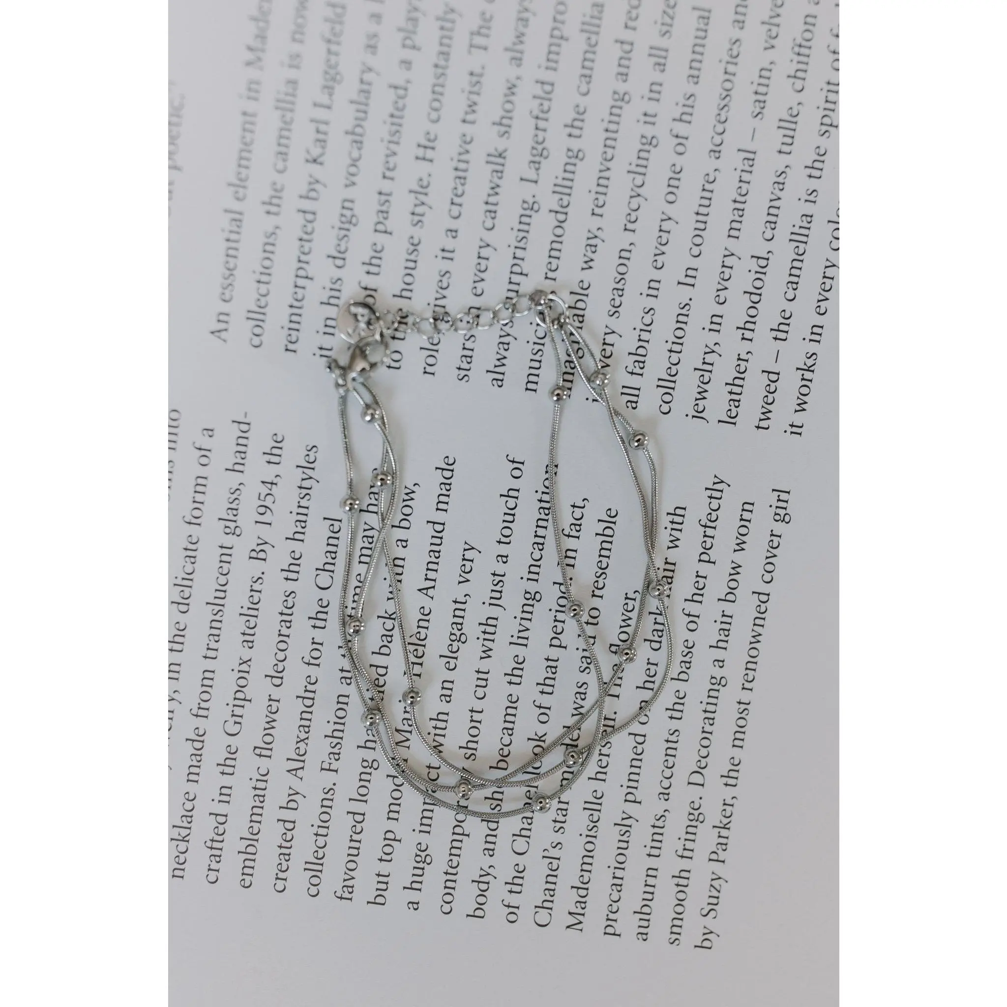 Women's Daily Elena Delicate Waterproof Multilayered Stainless Steel Silver Bangle, Adjustable Bangle Jewelry, Stainless Steel Bangle