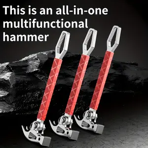 Multi-functional Household Claw Hammer Is Suitable for Camping Enthusiasts, Carpenters and Is Portable and Easy to Use. It Features a 8-12MM Wrench and a Nail Puller.