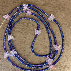 Purple Haze tie on  waist beads