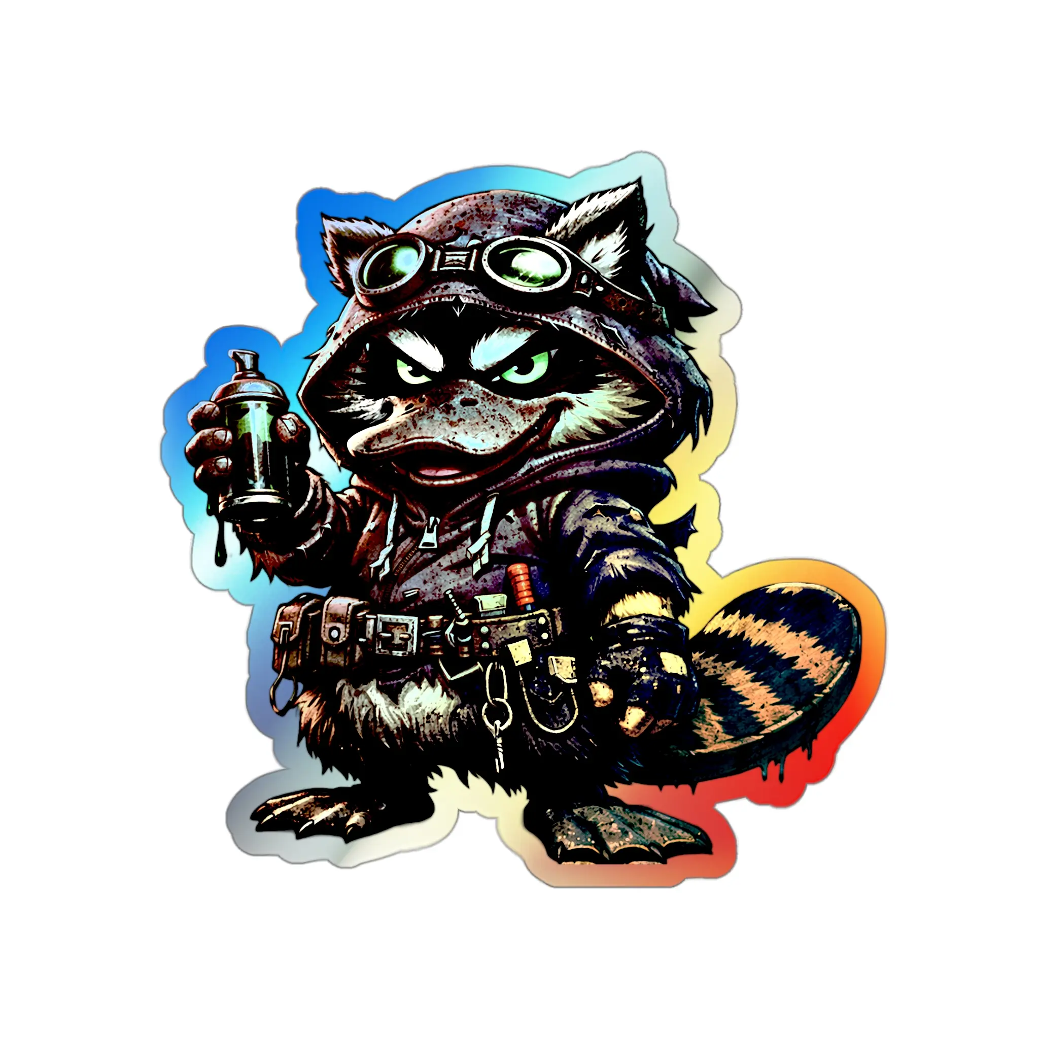 Platacoon Graffiti Sticker | Die-cut Holographic Sticker