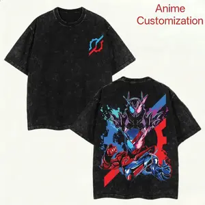 InvincibleLife4U Retro Kamen Rider Build Oversized T-Shirt 100% Premium Cotton Relaxed Fit S-3XL Classic Menswear Top for Men Apparel Clothes Soft