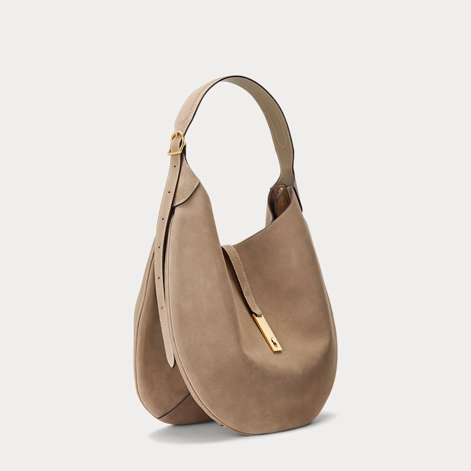 Polo Ralph Lauren - Polo ID Suede Large Shoulder Bag