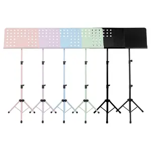 Universal Sheet Music Stand, Foldable Lifting Music Stand with Punched Holes, Music Stand for Home School Office, Music Accessories