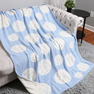 Volleyball Patterned Reversible Throw Blanket