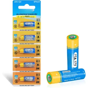 5 Pack A27 12 Volt Alkaline  LR27A MN27 L828F 27A 12V  for Ceiling Fan Remote Garage Door Opener