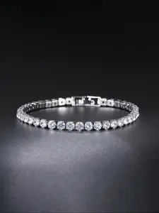 A dazzling rhinestone bracelet, elegantly and stylishly worn by women and hip-hop trendy worn by men, suitable for daily commuting, casual wear, birthday gifts, dating and vacation
