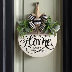 [1pc Wooden Welcome Ornament] 1pc Welcome Hanging Wooden Ornament For Front Door, Home Decor, Outdoor, Fall Decor