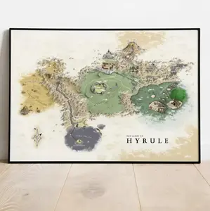 [Sale up to 45%] The Legend of Zelda Map Poster, Game Print Poster,  The Last Of Us Game II  Poster Wall Art Wall Prints  Home Decor [No Frame] Matte Gift