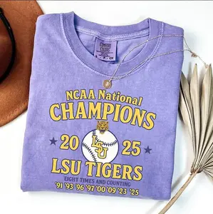 LSU 2025 Champions Baseball Shirt, Fan Shirts, College Sports Fan Tee
