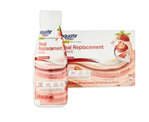 Equate Meal Replacement Shake, Strawberry, 11 fl oz, 12 Ct