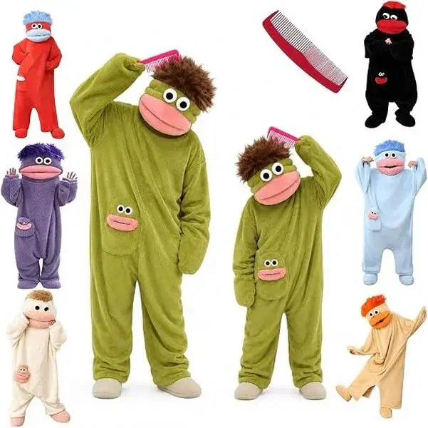 Oversized Frog Hooded Funny Onesie, High Density Milk Velvet Gentle Fabric, Skin-Friendly Warm Loungewear, Versatile Costume for Daily Wear, Birthday & Cosplay Party, 3-in-1 Set With Cozy Slippers & Large Household Hair Comb