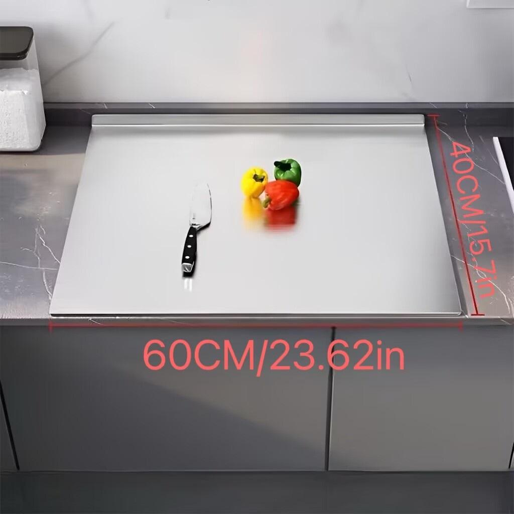 Stainless Steel Cutting Boards for Kitchen, Kneading Cutting Board Mats, Metal Cutting Board for Meat, Fruits, Vegetables, Bread, and Baking Small Cutting Boards (40 x 60cm/15.7 x 23.62 in)