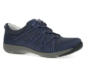 Dansko Harlyn Navy Suede Bungee Lace Sneaker