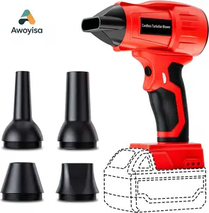 2026 Upgraded Version  Awoyisa minileaf  blower,Turbo Jet Blower Cordless DustBlower for Milwaukee M18Battery,5 Multi-Functional Nozzles as Free Gift,  350W 96000 RPM Adjustable WindSpeed, for Dust cleaning （Battery not induded）