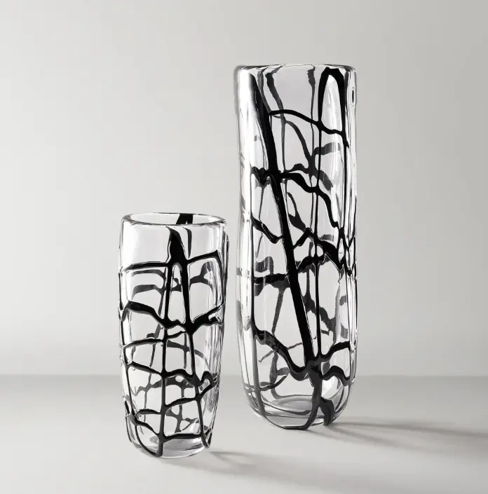 Z Gallerie Torino Glass Esthetic Vase Decor Cosy Home Decoration Ornaments Decorative Vase Cylinder Vases