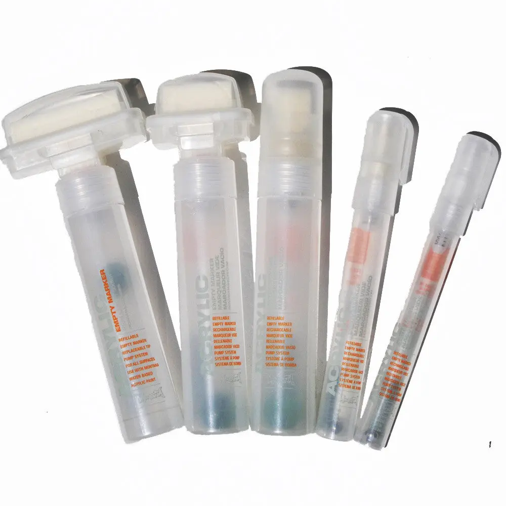 Montana Acrylic Empty Refillable Marker Set of 5