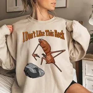 Marcus The Worm Sweatshirt, I Don't Like This Rock Shirt, Marcus The Worm Meme Tee, Funny Meme Sweater, Brain Rot Shirts