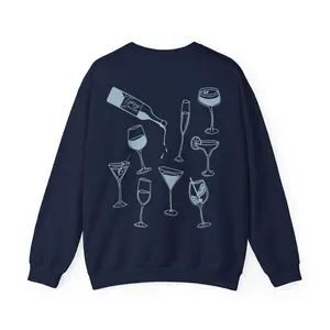 Five o-clock somewhere, Crewneck Sweatshirt, Unisex, Drinking, Fun (Light Blue) drinking shirt winter sweatshirt, For Women, Top