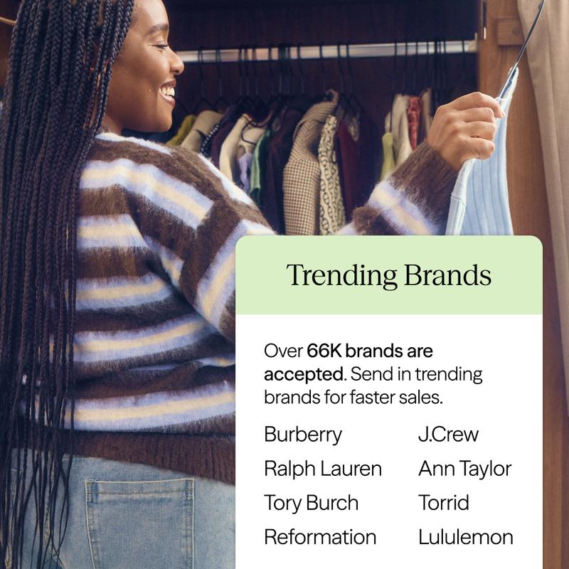 Pre-owned THREDUP Clean Out Bag Bag Accessories Closet Clean Out for Women's & Kids' Clothing Easy Sell Solution with Pre paid Shipping Label 30 lbs Bag