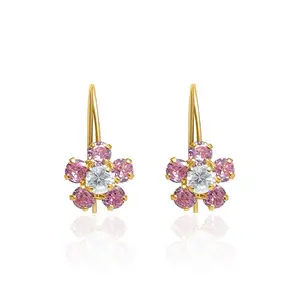 14K Gold Daisy Drop Earrings