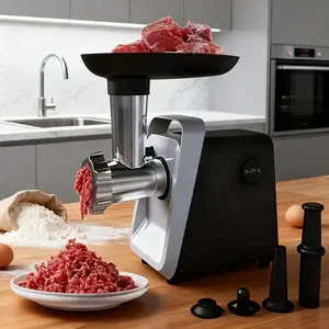 lamb beef chicken Electric meat grinder professional meat grinder with three cutting plates sausage stuffing kit, household stainless steel meat grinder, suitable for home kitchen use