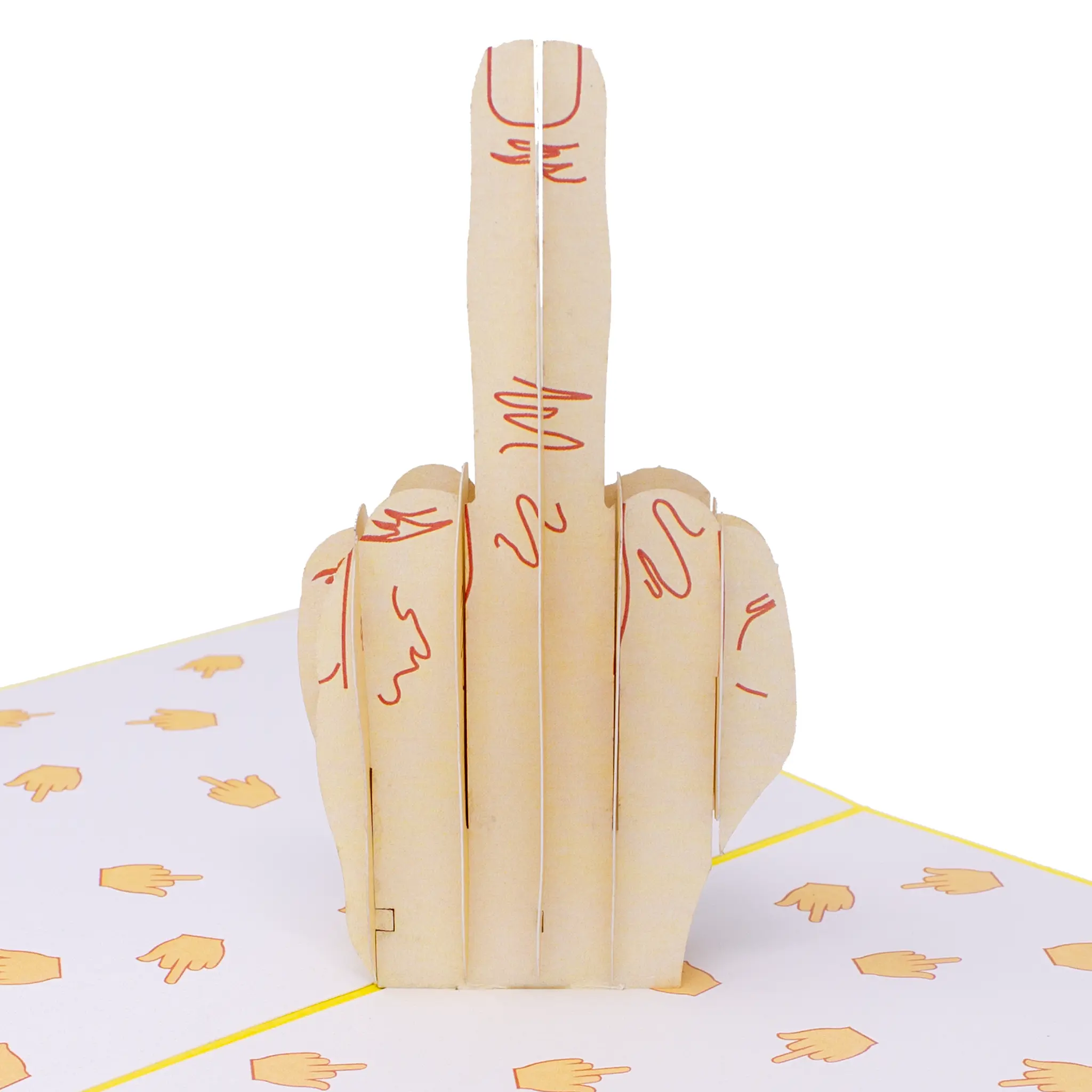Pop Up M*ddle Finger Card - Funny Prank Stuff Inappropriate Birthday Cards for Men, Women - Cheeky 3D Popup of Offensive Hand Gesture Flip Off Fingers - Gag Greeting Joke for Retirement