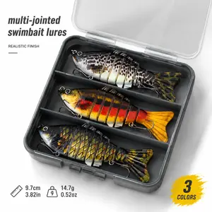 baits and lures-9.7cm 14.7g Multi-Jointed Swimbaits Segmented Hard Lures Lifelike Sinking Artificial Bait for Bass Pike Musky Saltwater Freshwater Fishing Tackle