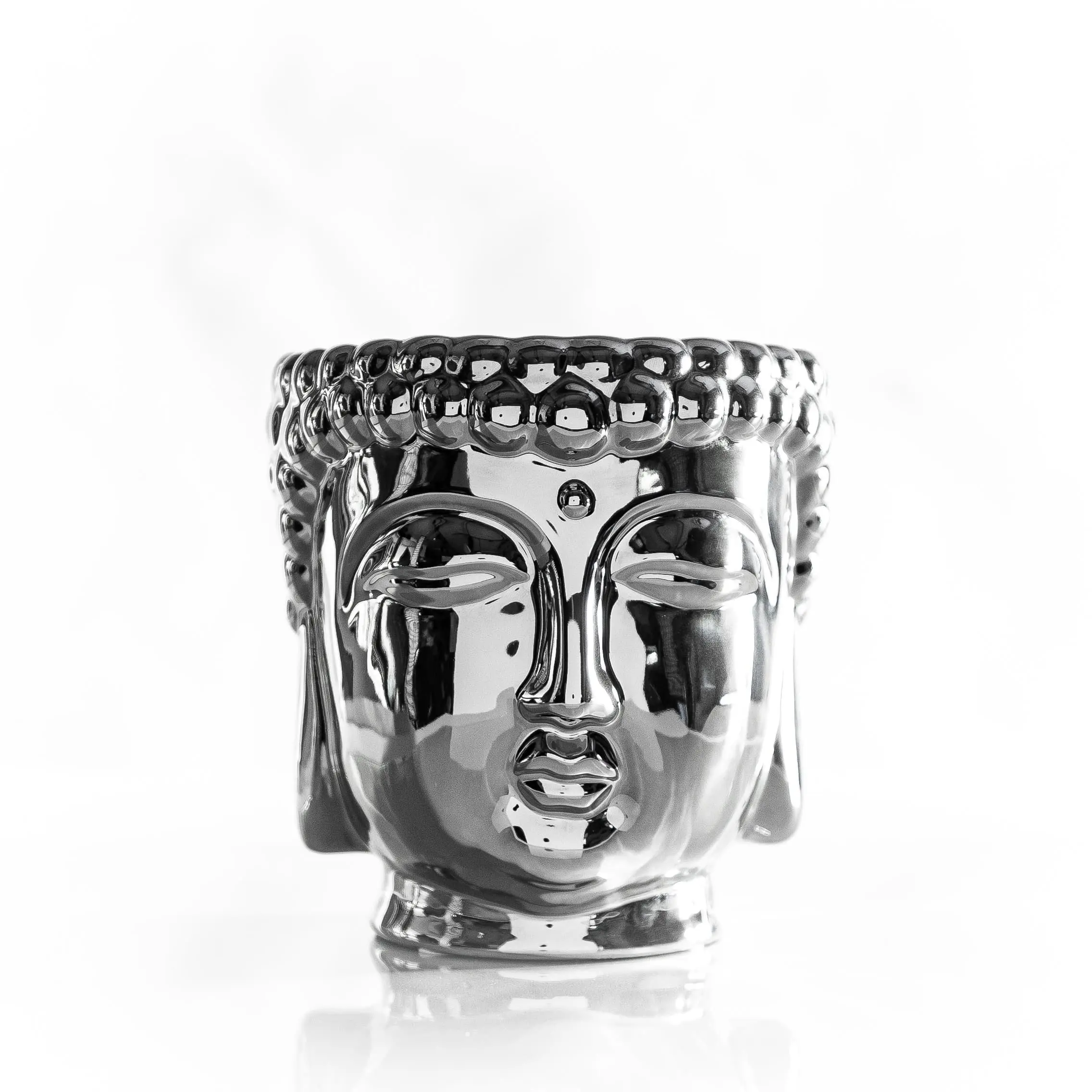 Silver Buddha Candle Decor Fragrance