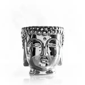 Silver Buddha Candle Decor Fragrance