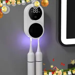 New popular UV sterile toothbrush cleaner and toothbrush sterilizer, equipped with a UV glowing mini ventilator, portable and essential for home use, suitable for holiday gift giving