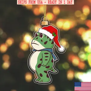 Freedom Frog Ornament 2025, Funny Portland Frog Ornament, Meme Christmas Acrylic Ornament, Viral Internet Tree Decor, Quirky Holiday Gift Idea, Frog Humor Ornament, Freedom Vibes Decor, Funny Meme Ornament, Unique Tree Decoration, Trendy Christmas Gift