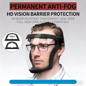 Full Face Super Protective Shields, Anti-blue Light Unisex Cycling Face Shield with Splash Proof Full Face Protective Protect Eyes, Nose, Mouth, Anti-splash and Anti-sand Headgear