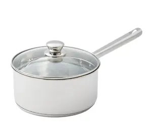 Stainless Steel 3-Quart Saucepan with Straining Lid Cookware Pot