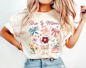 She Is Mom Shirt, Praying Mama Tee, Faith Mom Sweatshirt, Floral Mother’s Day Shirt, Blessed Mom Bow T-Shirt, Scripture Inspired Tee