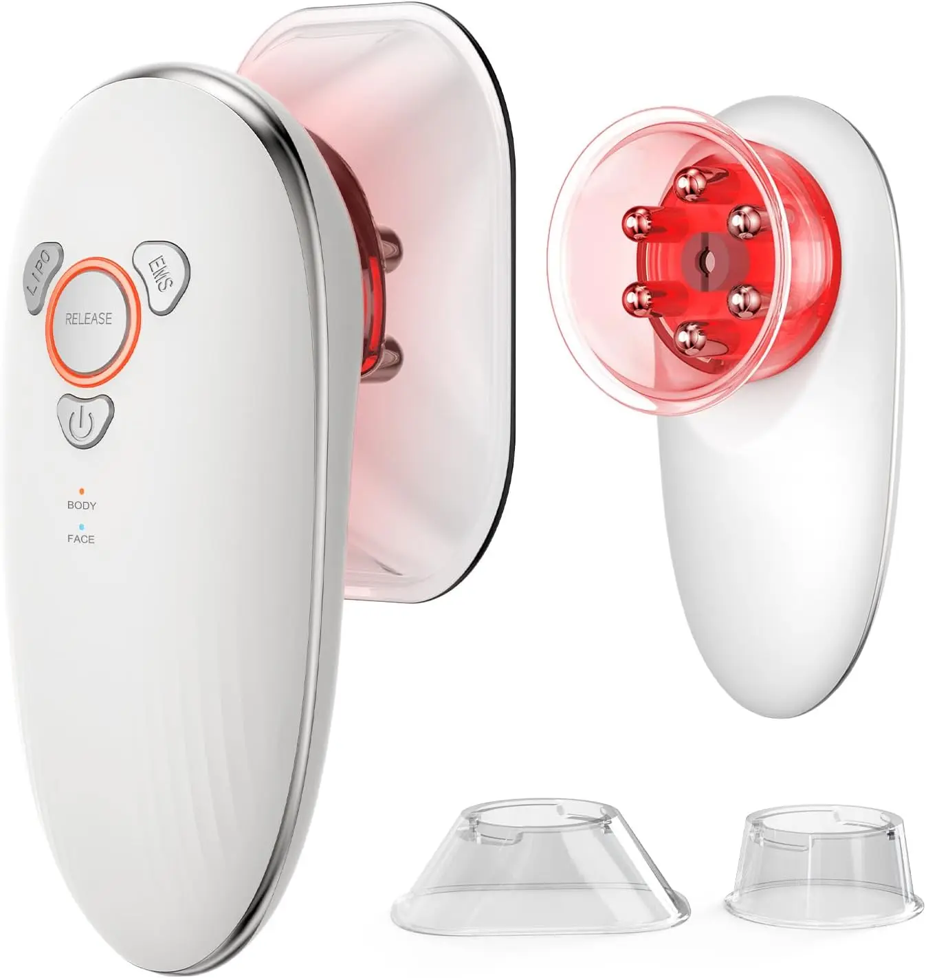 4-in-1 Face & Body Sculpting Machine, Gua Sha & Vacuum Cupping Massager, Red Light Massage Device, Relaxing Self Care Tool for Abdomen, Waist, Hip, Leg, Arm